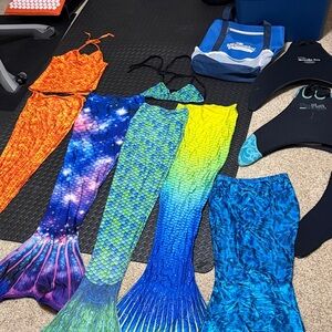 Colorful Mermaid Tails Set